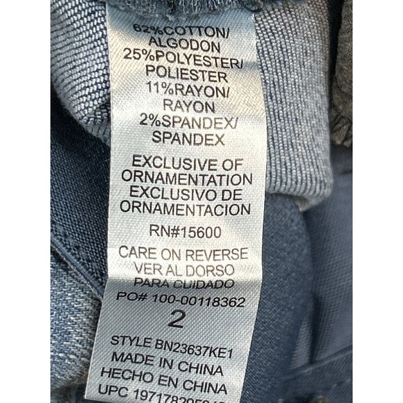 Democracy Jeans‎ Womens 2 Blue Denim Ab Technology Straight Stretch - Picture 5 of 9